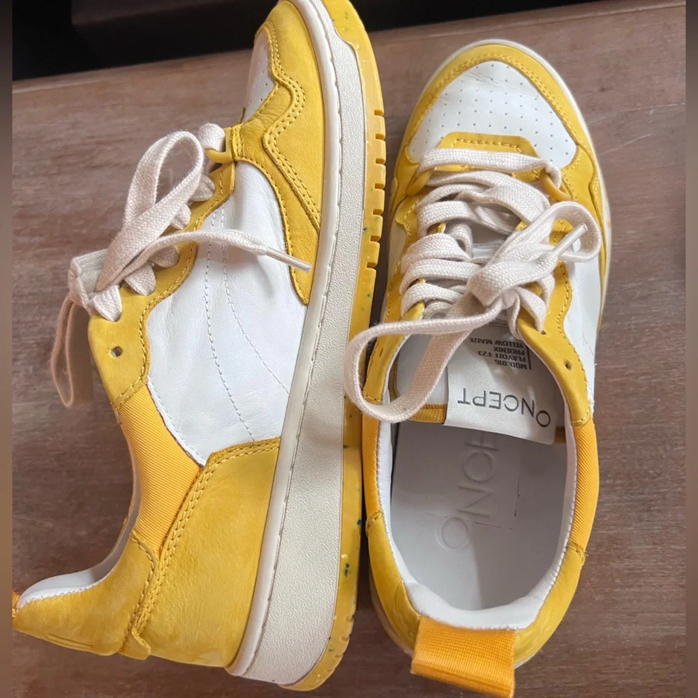 ONCEPT Women’s Phoenix Sneakers in White Yellow Maize Size 8 | Worn Once! - Picture 4 of 13